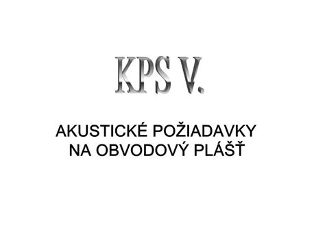 Ppt Akustick Po Iadavky Na Obvodov Pl T Powerpoint Presentation Free