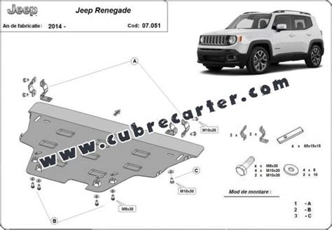 Cubre Carter Metalico Jeep Renegade