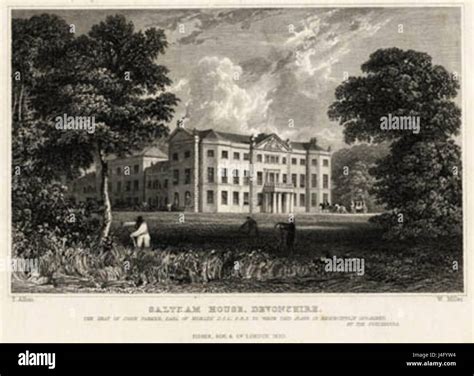 Saltram House c.1832 Stock Photo - Alamy