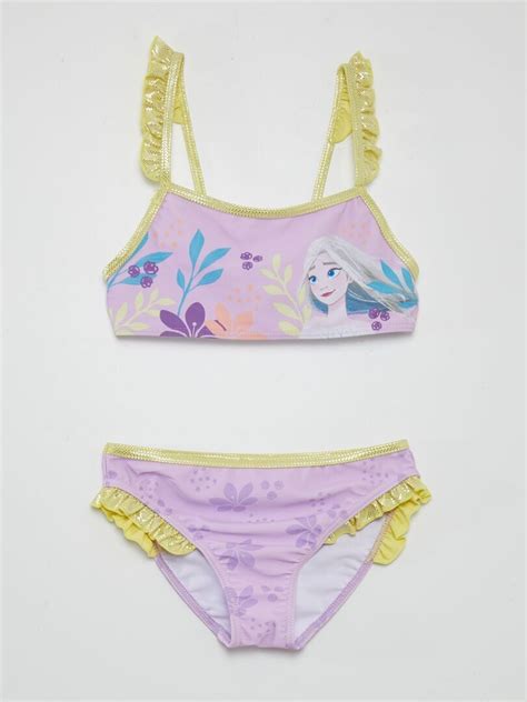 Maillot De Bain La Reine Des Neiges Pi Ces Violet Kiabi