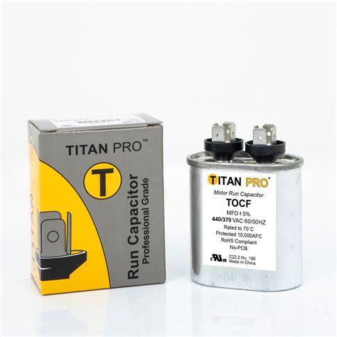 Titan Pro Run Capacitor Mfd Volt Oval Packard Online