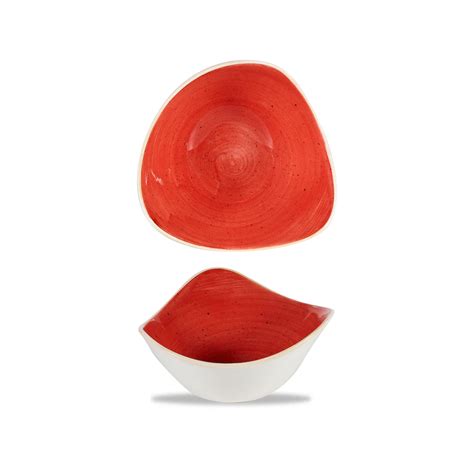 Churchill Stonecast Berry Red Triangle Bowl Cm Case Qty