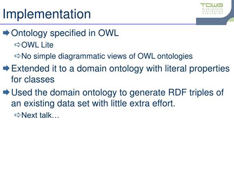 Ppt Tdwg Core Ontology Powerpoint Presentation Free Download Id