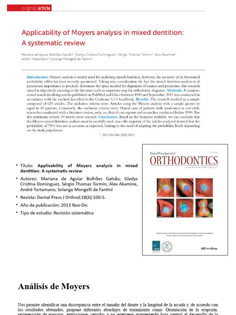 analisis de moyers en denticion mixta