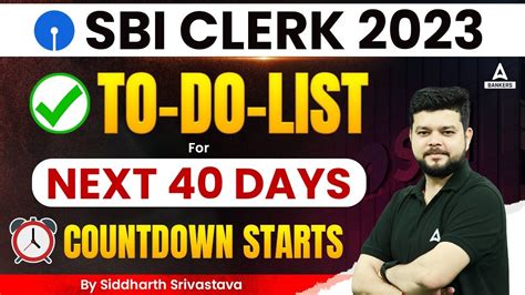 Sbi Clerk Days Preparation Strategy Days To Do List Sbi Clerk