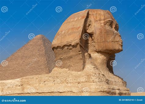 Great Sphinx Of Giza Near Cairo Egypt It Is Mythical Creature With