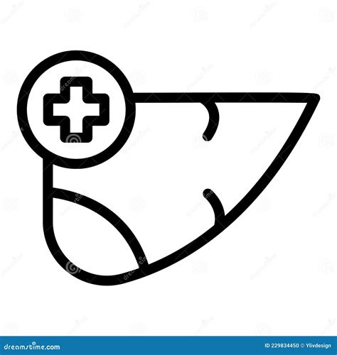 Liver Treatment Icon Outline Vector Body Disease Stock Vector