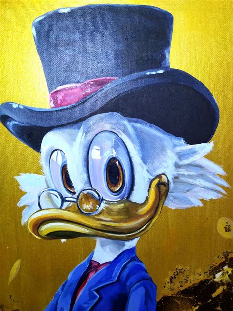 Картина маслом Скрудж Макдак на холсте купить в интернет-магазине ...