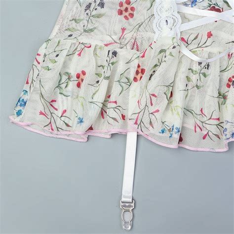 Bodysuit Underwear Nightwear Women Sexy Lingerie Bra Thong Set Suspenders Lace EBay