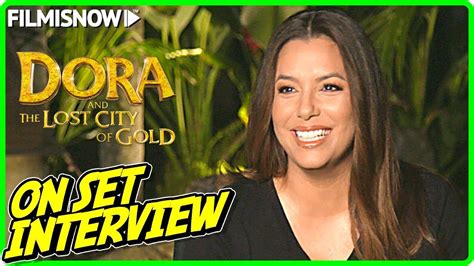 DORA AND THE LOST CITY OF GOLD | Eva Longoria "Elena" On-set Interview ...