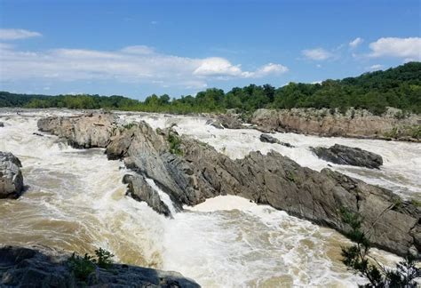 The Potomac River at the Great Falls, Virginia Stock Image - Image of ...