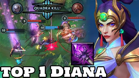 Wild Rift Diana Top 1 Diana Gameplay Quadrakill X2 Rank Grandmaster