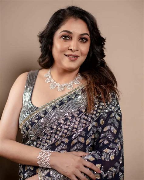 Ramya Krishna Shimmers In A Midnight Blue Saree For Bb Jodigal