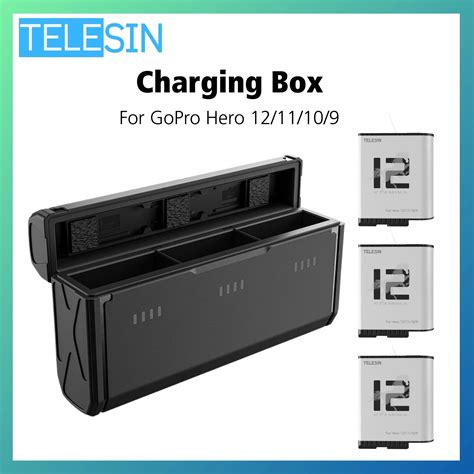 TELESIN Pocket Multifunctional Storage Charging Box 3 Slots Charger