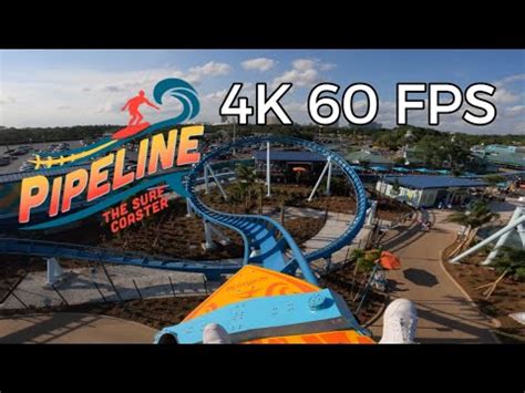 Pipeline The Surf Coaster Front Row Pov K Fps Youtube