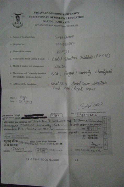 [Resolved] Vinayaka Mission University — validity