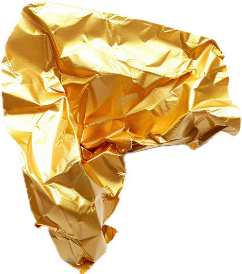 Ai Generated Crumpled Golden Foil Texture Png Png