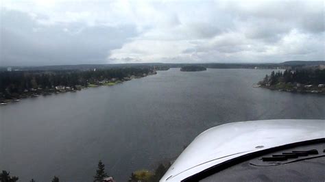 Cessna 182 Seaplane 212cc Landing On American Lake Wa Youtube