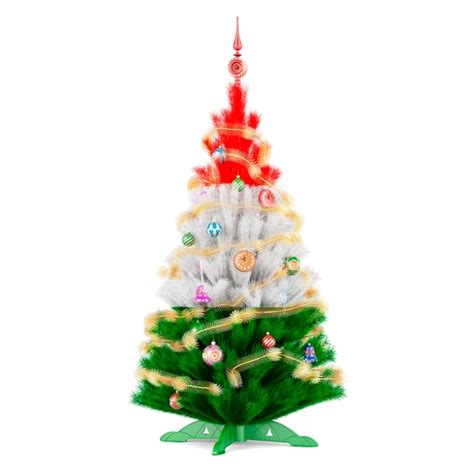 Premium Photo | Hungarian flag painted on the Christmas tree 3D rendering