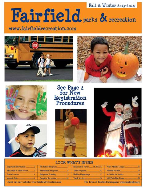 Calam O Fairfield Parks Recreation Fall Winter Brochure