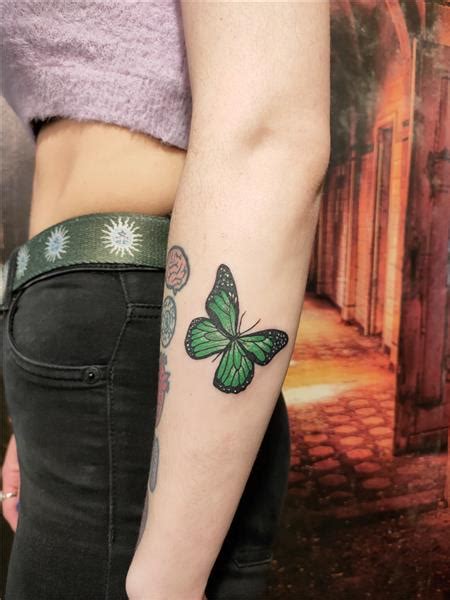 Yeşil Kelebek Dövmesi Green Butterfly Tattoo Dövme Çalışmalarımız