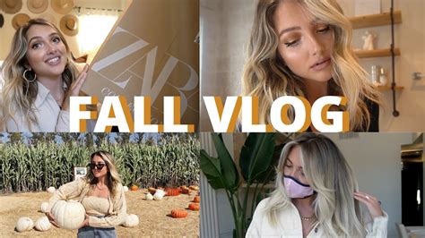 FALL VLOG Curtain Bangs Pumpkin Patch Fall Unboxing Try On Haul