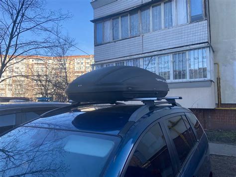 Поперечины на рейлинги + Бокс на крышу авто Terra Drive MAZDA 5 (CR19 ...
