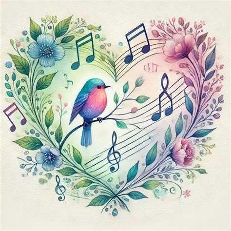 love art  note heart drawing musical notes