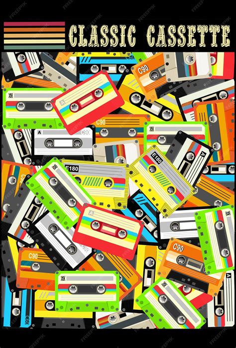 Premium Vector Retro Music Cassettes Vintage Cassettes And Audio Cassettes Old Music Mix Audio