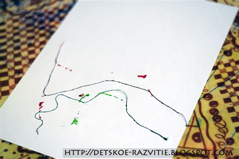 Развивающие занятия с детьми, фото мастер классы: Рисунок нитками