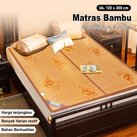 Jual Promo Tikar Lipat Bambu Karpet Rotan Halus Alas Lantai Motif