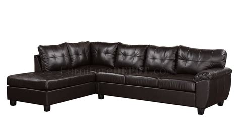 G B Sectional Sofa W Ottoman Cappuccino Leatherette By Glory