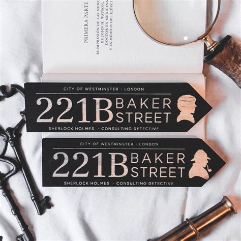 221B Baker Street, Sherlock Holmes, Individual Large Signpost, Inspired ...