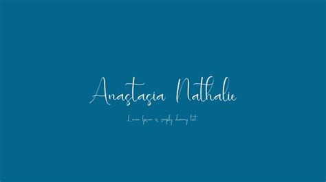 Anastasia Nathalie Font Download Free For Desktop And Webfont