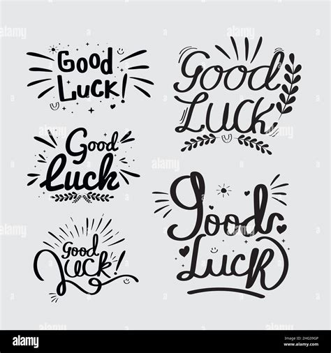 Good Luck Five Quotes Stock Vector Image And Art Alamy