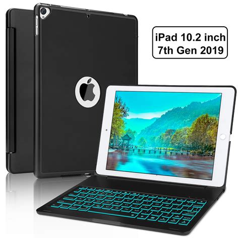 For 10 2 2019 Ipad 7th Gen Keyboard Case Backlit Bluetooth Keyboard Folio Cover Ebay