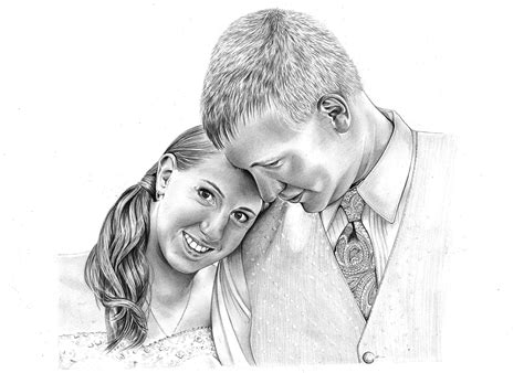 Pencil Drawing Of Wedding Portrait Pencil Sketch Portraits