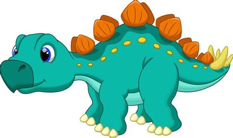 Cute Stegosaurus Cartoon Vector De Stock Imagenes De Dinosaurios