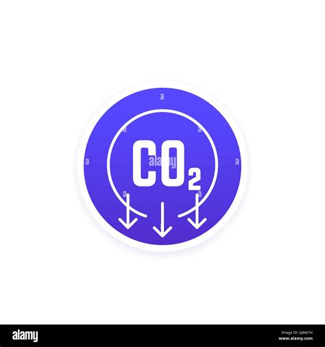 Co Gas Carbon Emissions Reduction Vector Icon Stock Vector Image