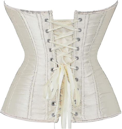 Women S Bustier Corset Top Sexy Lingerie Sets Black Satin Waist Cincher Fruugo UK