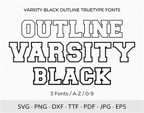 Varsity Font Svg Png Ttf College Font Svg Sport Font School Etsy Uk