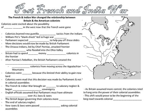 French Indian War Lesson Notes Ppt Amped Up Learning Worksheets