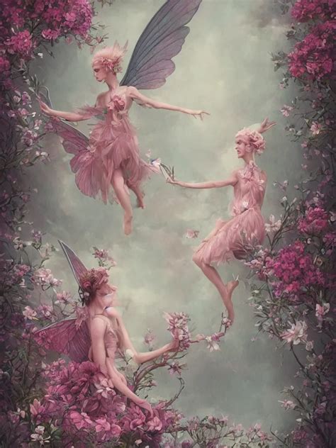 Symmetry One Pink Fairy With Large Wings Exploring Stable Diffusion