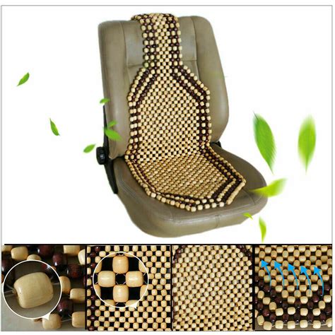 WOODEN BEAD CAR VAN TAXI FRONT SEAT COVER CUSHION CLASSIC BEADED