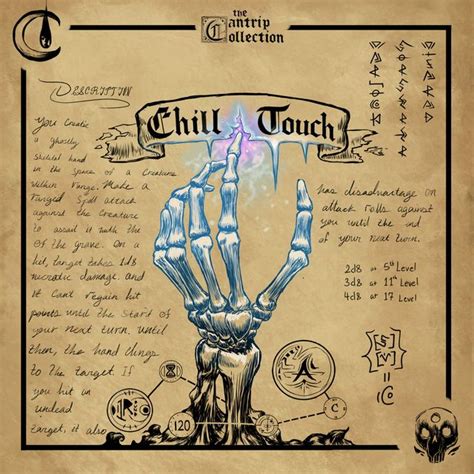 The Cantrip Collection Chill Touch Art In Spell Book Dnd