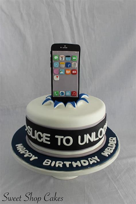 Iphone Themed Birthday Cake Decorated Cake By Sweet Cakesdecor