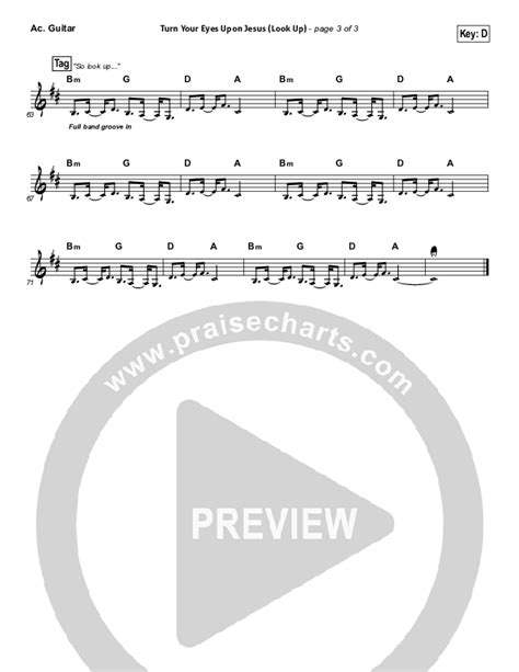 Turn Your Eyes Upon Jesus Look Up Acoustic Guitar Sheet Music Pdf