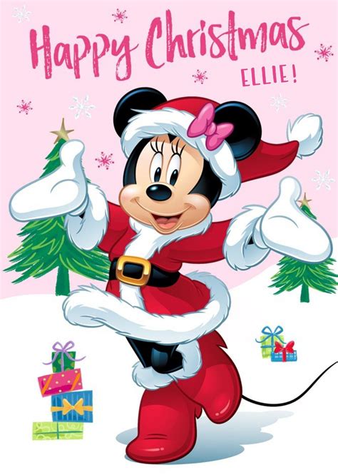 Disney Kerstkaart Minnie Mouse In 2024 Minnie Mouse Christmas