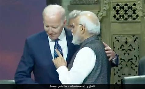 Video जब PM Modi क पस हथ मलन पहच अमरक रषटरपत Joe Biden