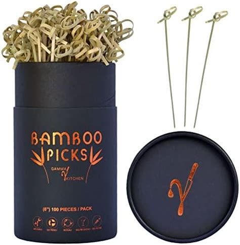 Amazon Gmark Bamboo Cocktail Picks 4 5 300 Ct Bamboo Knot